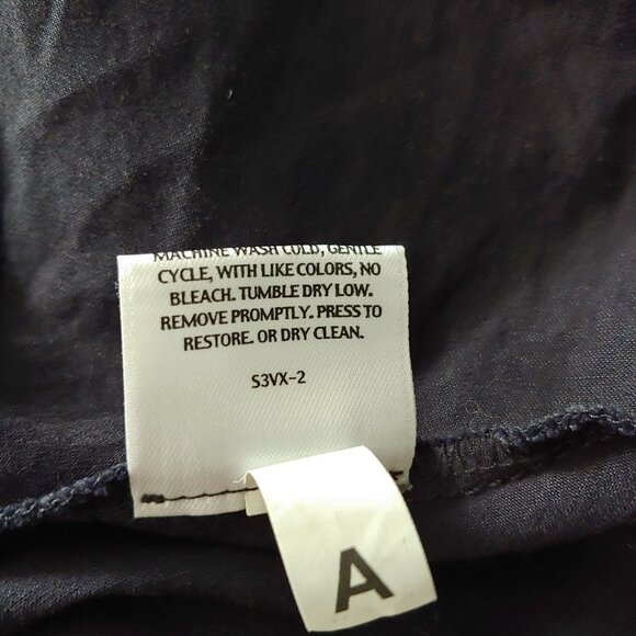 Eileen Fisher Black Linen Blend Shift Dress Lagom Cottage Lagonlook Stretch L - Picture 14 of 14